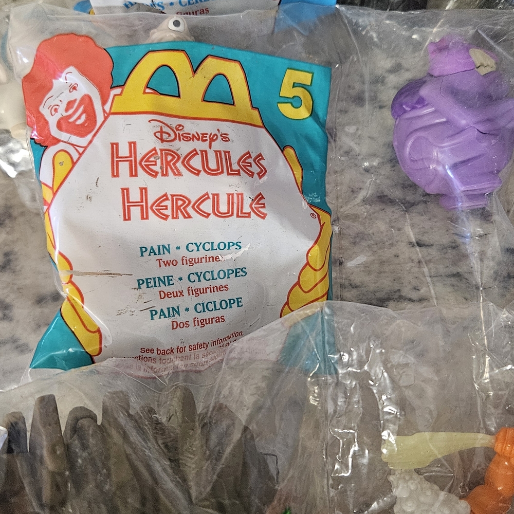 NEW IN BAG 1997 set of 7 Hercules Mcdonalds Toys - Picture 6 of 8